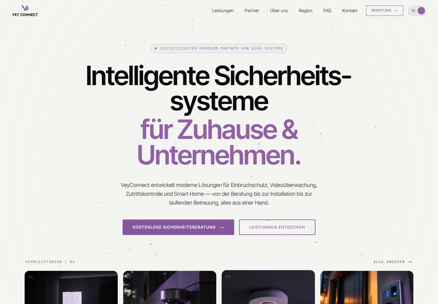 Startseite von veyconnect