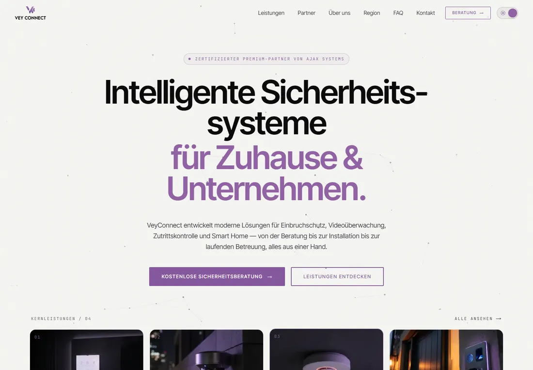 Startseite von veyconnect